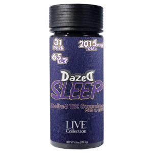 DazeD8 LIVE 65mg Delta-9 THC Gummies (31pc) - Sleep