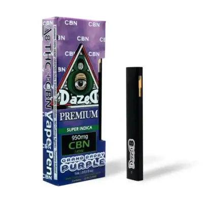 Dazed CBN Delta 8 Disposable 1g – Granddaddy Purple DazeD8 Granddaddy Purple CBN Delta 8 Disposable (1g)