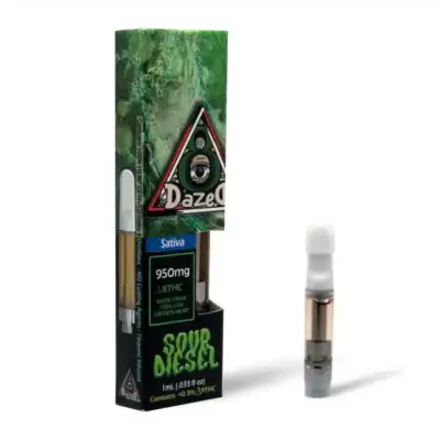 Dazed Delta 8 Cartridge 1g – Sour Diesel DazeD8 Sour Diesel Delta 8 Cartridge 1g