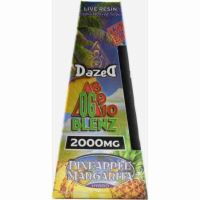 Dazed OG Blenz Live Resin Disposable Vape Pen 2g Dazed8 OG Blenz Live Resin Disposable Vape Pens (2g) - Pineapple Margarita