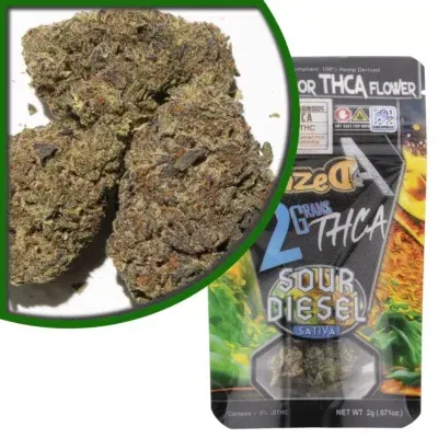 Dazed Exotic Indoor THCa Flower 2g SourD THCA Premium Flower 2g