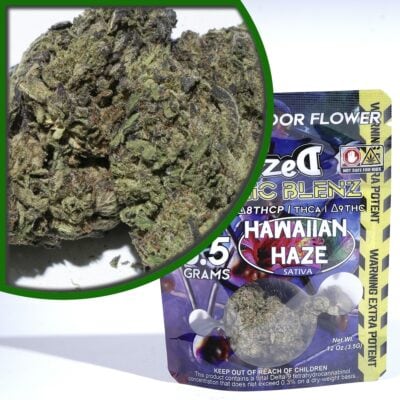 Dazed Atomic Blenz Premium Indoor THCa Flower 3.5g HawaiianHaze THCA Premium Flower 3.5g