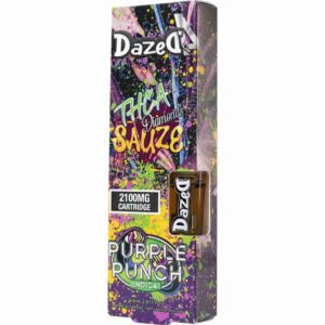 Dazed THCa Diamonds Sauze Vape Cartridge 2.1g - Purple Punch