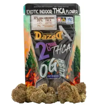 Dazed THCa Exotic Indoor Flower 2g – OG Kush A Packet Of Dazed8 THCa Exotic Indoor Flower OG Kush 2g