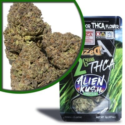 Dazed THCa Exotic Indoor Flower 2g – Alien Kush AlienK THCA Premium Flower 2g