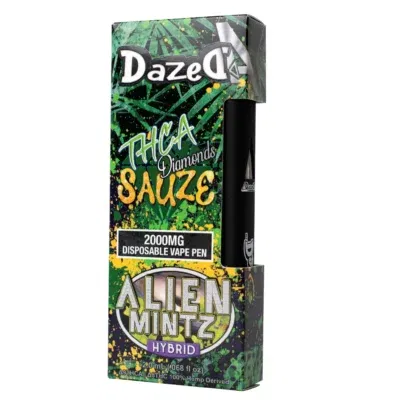 Dazed THCa Diamonds Sauze Disposable Vape Pen Alien Mintz 2g DazedA THC A Diamonds Sauze Disposable Vape Pens Alien Mintz
