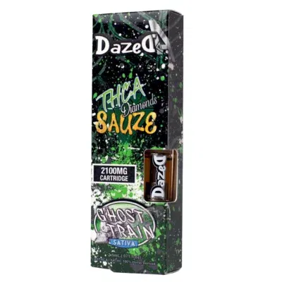 Dazed THCa Diamonds Sauze Vape Cartridge 2.1g – Ghost Train DazedA THC A Diamonds Sauze Vape Cartridges ghost train