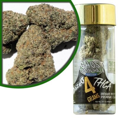 Dazed THCa Premium Indoor Flower 4g – Ghost Train Haze GTH THCA Premium Flower 4g