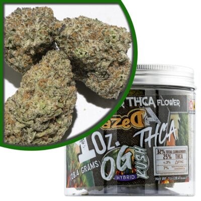 Dazed THCa Premium Indoor Flower 1oz – OG Kush OGK THCA Premium Flower 1oz