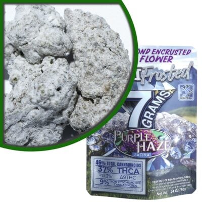 Dazed Frosted THCa Indoor Flower 7g – Purple Haze PurpleHaze Frosted THCA Premium Flower 7g