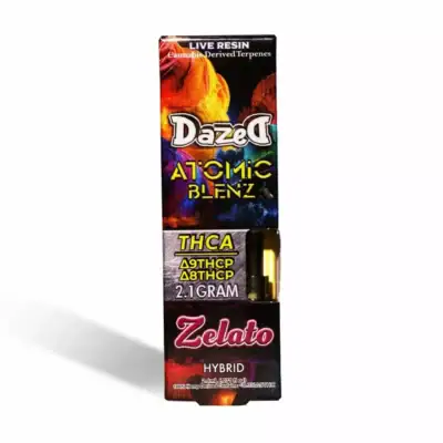 Dazed Atomic Blenz Vape Cartridge 2.1g Dazed Atomic Blenz Vape Cartridge 2.1g - Zelato