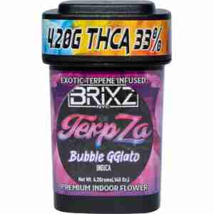 BRIXZ TerpZa 33% THCa Flavor Enhanced Flower 4.20g - Bubble GGlato
