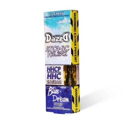 Dazed Atomic H Blenz HHC Vape Cartridge 2.1g dazed8 atomic h blenz hhc cartridge 2.1g blue dream