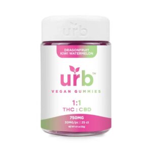 Urb 1:1 THC CBD Gummies 750mg 25pc (Copy) - Dragonfruit Kiwi Watermelon