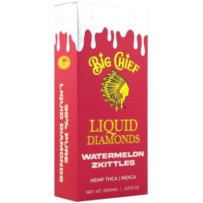 Big Chief THCa Liquid Diamonds Disposable 2g Big Chief THCa Liquid Diamonds Disposable 2g - Watermelon Zkittles (Indica)