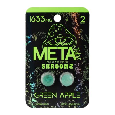 Meta Tabz Nootropic Shroomz tablets 2pc green apple Front