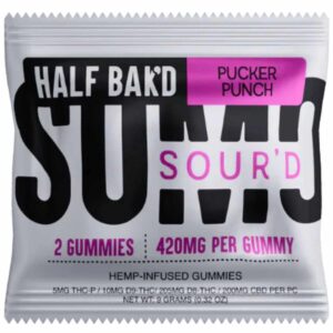 Half Bak'd Sumo Sour'd Gummies 420mg 2pc - Pucker Punch