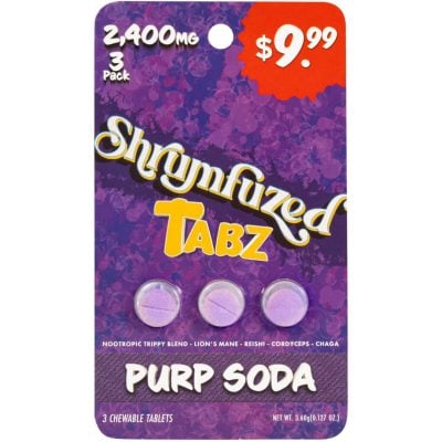Shrumfuzed Tabz Nootropic Mushroom Tablets 3ct - Purp Soda
