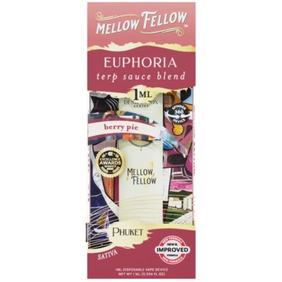 Mellow Fellow Terp Sauce Euphoria Blend Spinner Disposable 1g - Berry Pie (Sativa)