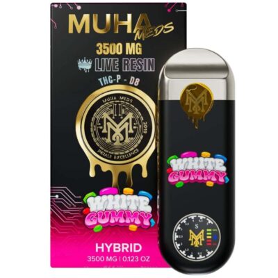 Muha Meds Gen 3 THCP Live Resin Disposable 3.5g - White Gummy (Hybrid)