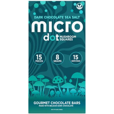 Microdot Mushroom Squares 15ct - Dark Chocolate Sea Salt