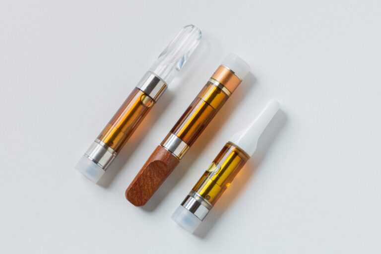 A collection of thca vape cartridges infused with different strains