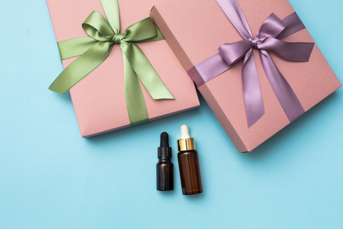 CBD products packed as a mothers day gift