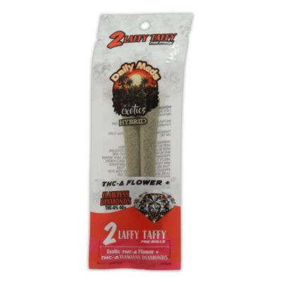 Dailymeds Exotics THCa Infused Prerolls 2g BULK DEAL Dailymeds Exotics THCA Infused Prerolls 2g - Laffy Taffy