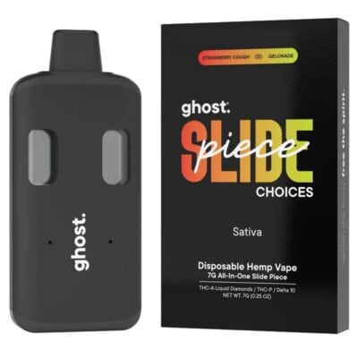 Ghost All-In-One Slide Piece Choices THCA Disposable 7g - Strawberry Cough x Gelonade (Sativa)