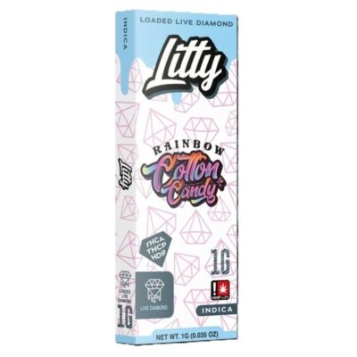 Litty Loaded Live Diamonds THCA Disposable 1g - Rainbow Cotton Candy