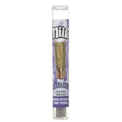 Milk Diamond Infused THCA Donut Prerolls 2g - Grape Haze