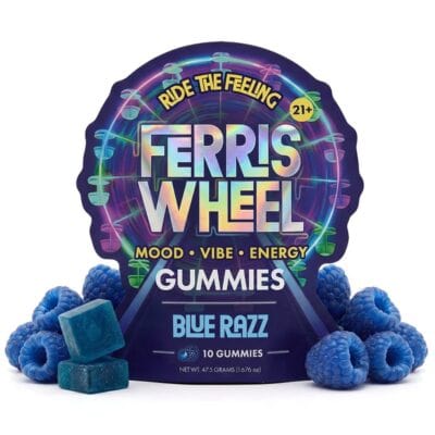 Ferris Wheel Kanna Mood Gummies 10pc - Blue Razz