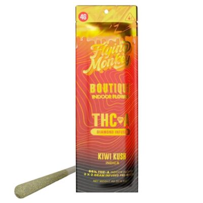 Flying Monkey Boutique Collection THCa Prerolls 2x2g - Kiwi Kush (Indica)
