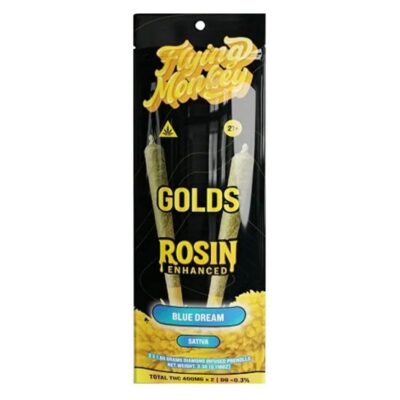 Flying Monkey Golds Rosin Enhanced Prerolls 2pk 3.3g - Blue Dream (Sativa)