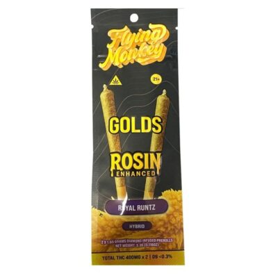 Flying Monkey Golds Rosin Enhanced Prerolls 2pk 3.3g - Royal Runtz (Hybrid)