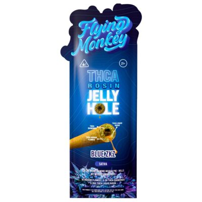 Flying Monkey THCa Rosin Jelly Hole Preroll 2pk 3.3g - Blue ZKZ