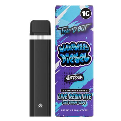 Hixotic Trap’d Out Live Resin HTE CBD Disposable 1g - Blueberry Diesel