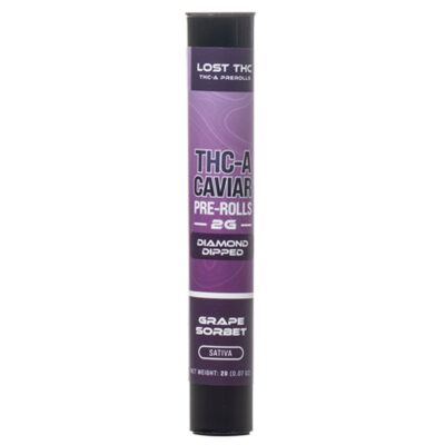 Lost THC THCA Caviar Pre Roll 2g - Grape Sorbet (Sativa)