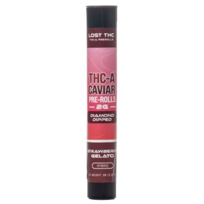 Lost THC THCA Caviar Pre Roll 2g - Strawberry Gelato (Hybrid)