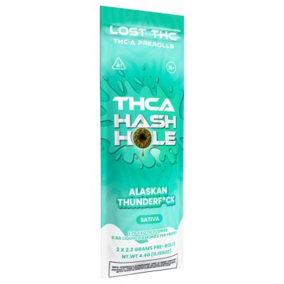 Lost THC THCA Hash Holes Prerolls 2pk 4.4g - Alaskan Thunderfuck (Sativa)