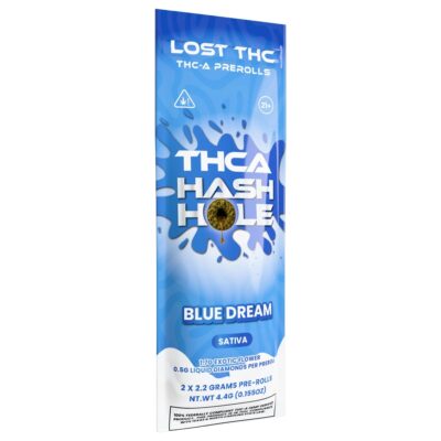 Lost THC THCA Hash Holes Prerolls 2pk 4.4g - Blue Dream (Sativa)