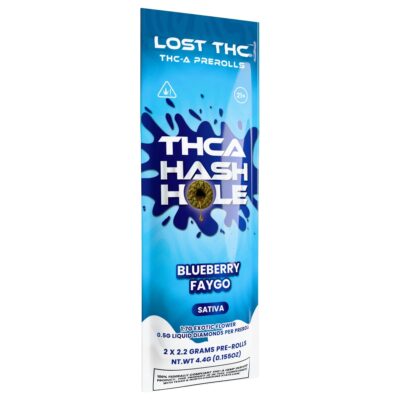 Lost THC THCA Hash Holes Prerolls 2pk 4.4g - Blueberry Faygo (Sativa)