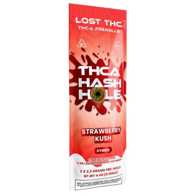 Lost THC THCA Hash Holes Prerolls 2pk 4.4g - Strawberry Kush (Hybrid)