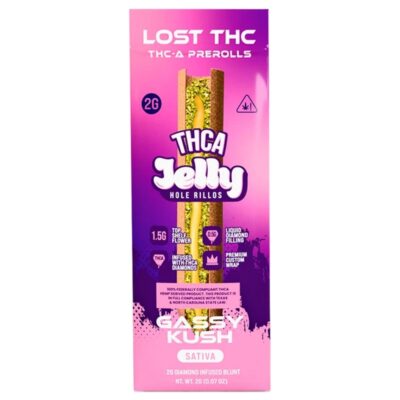 Lost THC THCA Jelly Hole Rillos Blunts 2g - Gassy Kush (Indica)