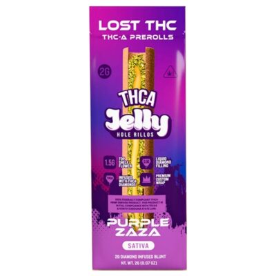 Lost THC THCA Jelly Hole Rillos Blunts 2g - Purple Zaza (Indica)