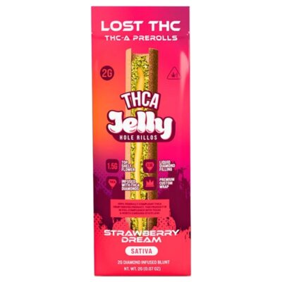 Lost THC THCA Jelly Hole Rillos Blunts 2g - Strawberry Dream (Sativa)