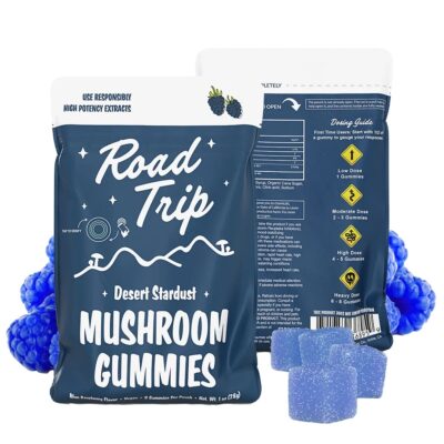 Road Trip Desert Stardust Mushroom Gummies 8pk - Blue Raspberry