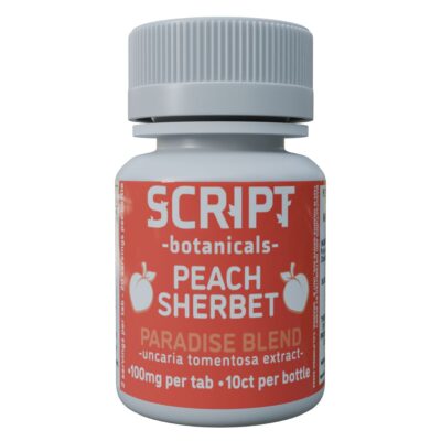 Script Botanicals Paradise Blend Cat's Claw Tablets 10pk 1000mg - Peach Sherbet