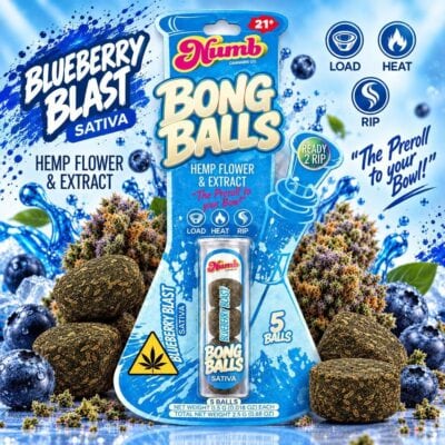 Numb THC Bong Balls 2.5g 5ct - Blueberry Blast (Sativa)