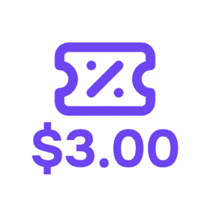 $3 off